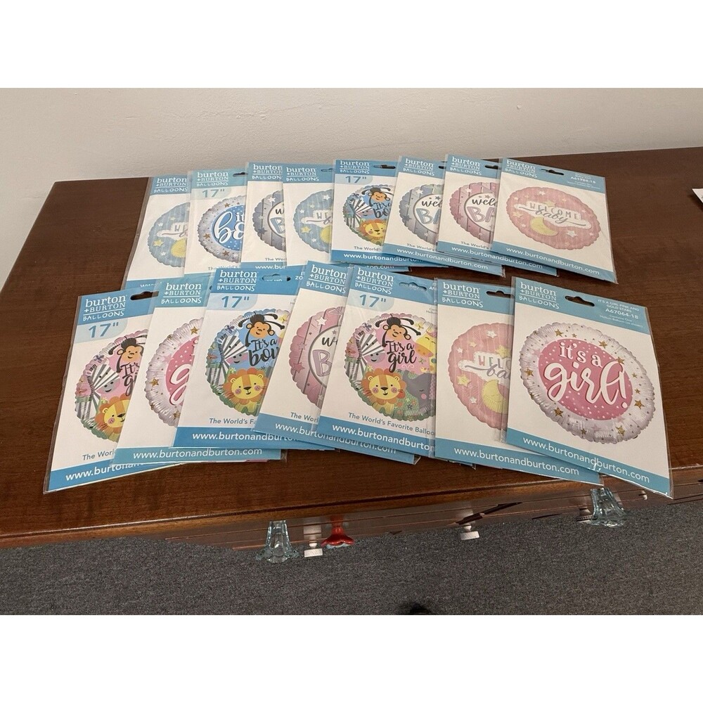 Variety of It’s A Baby Girl / Boy Balloons Qty 15